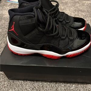 Jordan Black and Red Athletic Shoes